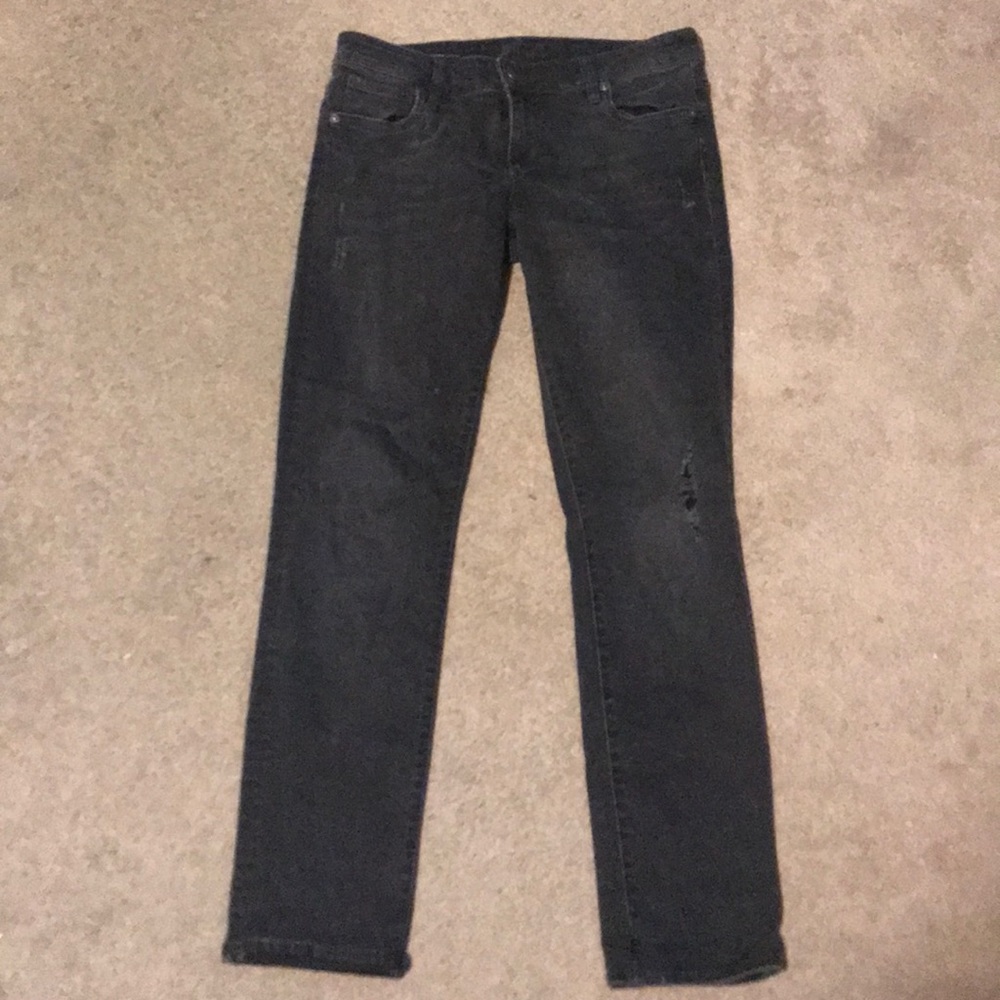 Black Distressed Skinny Jeans